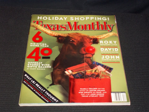 2001 DECEMBER TEXAS MONTHLY MAGAZINE - HOLIDAY SHOPPING FRONT COVER - E 7414