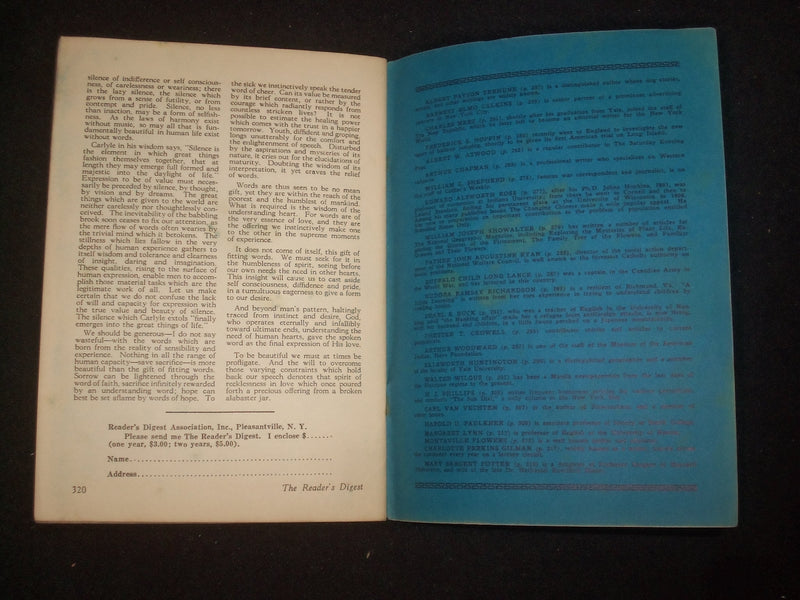 1927 SEPTEMBER THE READER'S DIGEST SOFTCOVER BOOK - NUMBER 65 - J 9912