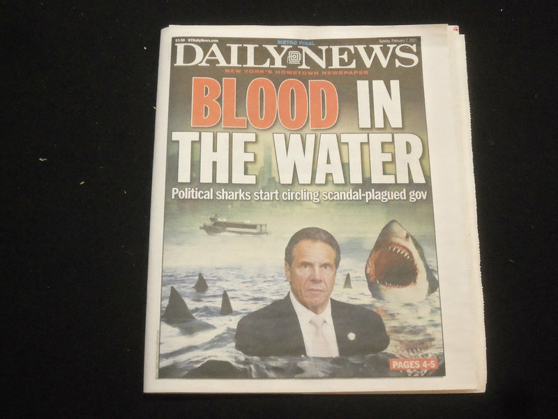 2021 MARCH 7 NEW YORK DAILY NEWS NEWSPAPER - GOV. ANDREW CUOMO IN DEEP TROUBLE