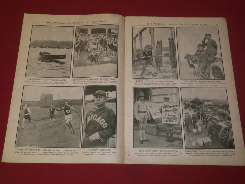 1917 AUGUST 11 THE NATIONAL POLICE GAZETTE MAGAZINE - BENNY LEONARD - B 5938