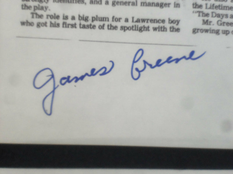 JAMES GREEN 8x10 AUTOGRAPHED PHOTOCOPIES OF A NEWSPAER ARTICLE - LOT OF 2