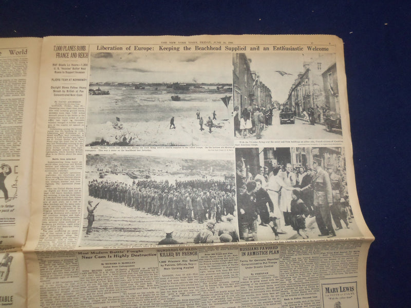 1944 JUNE 16 NEW YORK TIMES - SUPERFORTRESSES BOMB JAPAN PROPER - NP 6569
