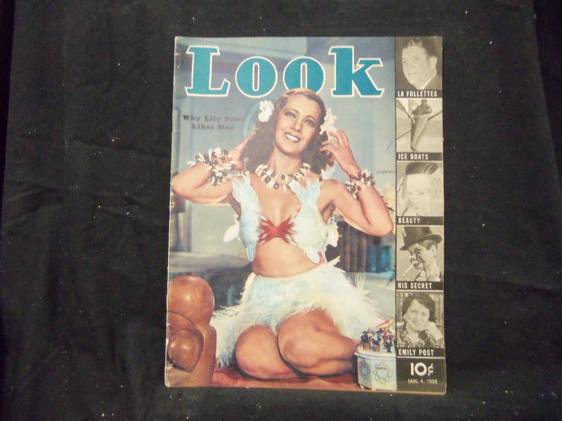 1938 JANUARY 4 LOOK MAGAZINE - LILY PONS - GREAT PHOTOS & ADS - ST 1410
