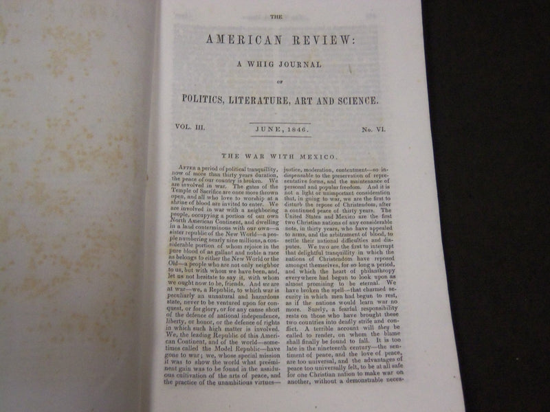 1846 THE AMERICAN REVIEW A WHIG JOURNAL LOT OF 10 - NICE ENGRAVINGS - WR 105E