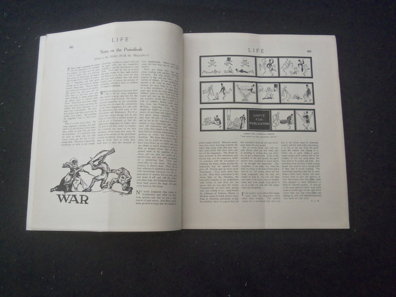 1914 APRIL 16 LIFE MAGAZINE - HUMEROUS NUMBER - WAITING THEIR TURN - L 759C