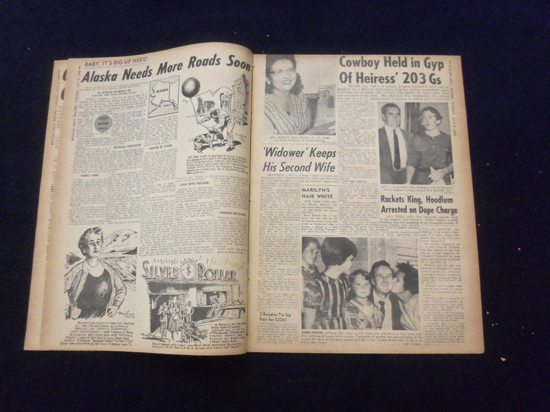 1958 JULY 8 BOSTON DAILY RECORD NEWSPAPER-MIKE 'SPY QUITS GOLDFINE PROBE-NP 6350