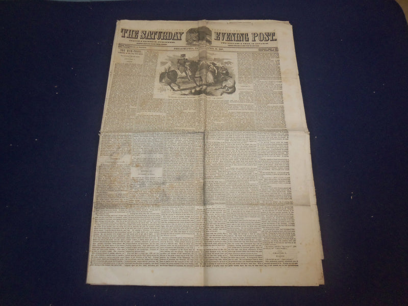 1857 APRIL 18 THE SATURDAY EVENING POST NEWSPAPER - THE ATLANTIC CABLE - NP 5055