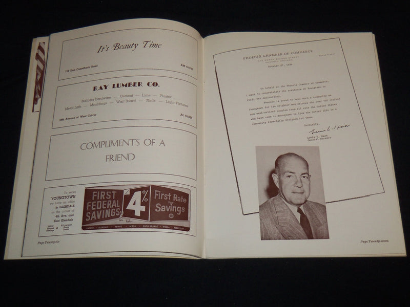 1959 YOUNGTOWN ARIZONA 5TH ANNIVERSARY SOUVENIR PROGRAM - J 8574