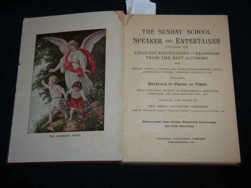 1900'S SUNDAY SCHOOL SPEAKER AND ENTERTAINER HARDCOVER BOOK - KD 6645