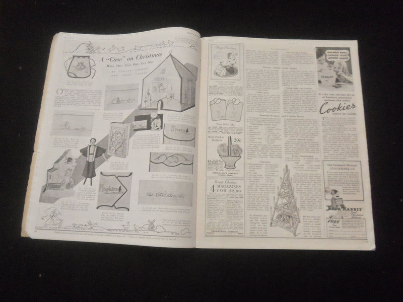 1936 DECEMBER HOME ARTS NEEDLECRAFT MAGAZINE - NICE ILLUSTRATED COVER - SP 886F