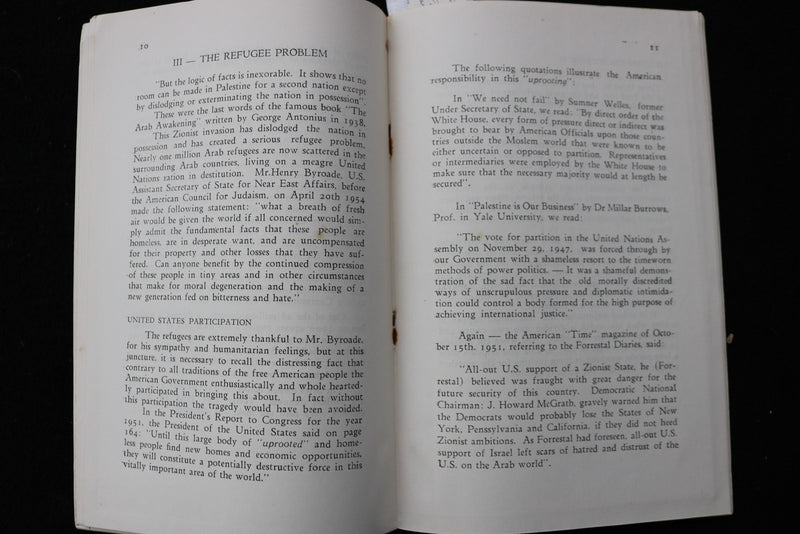 1954 THE WAY TO PEACE IN THE HOLY LAND - PALESTINE - SOFTCOVER BOOK - K 3064