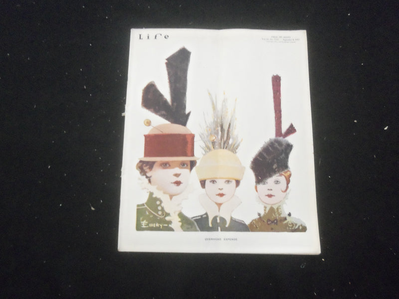 1915 SEPTEMBER 9 LIFE MAGAZINE - OVERHEAD EXPENSE - L 761X
