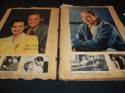HOLLYWOOD MOVIE STARS SCRAPBOOK - CUMMINGS - MILLAND - GREAT PHOTOS - 31A