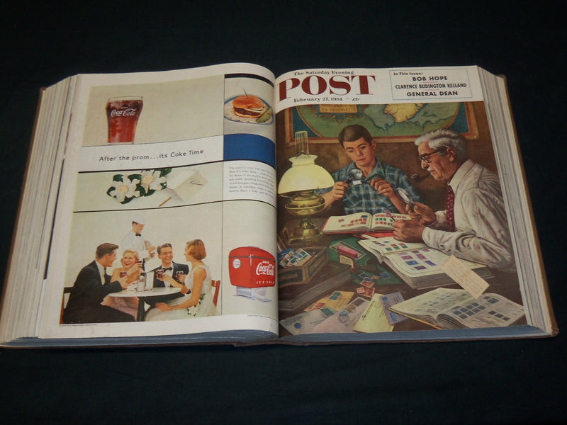1954 JAN-MAR SATURDAY EVENING POST MAGAZINE VOLUME - 3 NORMAN ROCKWELLS- KD 5964