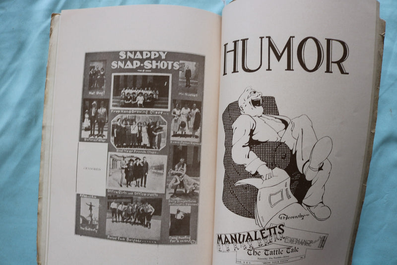 1920-1922 THE MANUAL-TRAINING H.S. PEORIA YEARBOOKS- LOT OF 2- SOFTCOVER- K 3346