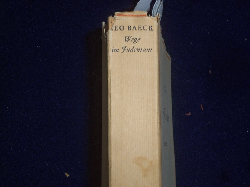 1933 WEGE IM JUDENTUM SOFTCOVER BOOK VON LEO BAECK - GERMAN - KD 9022