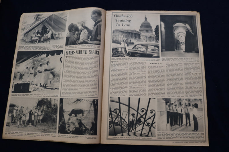 1952 AUG 31 WASHINGTON STAR PICTORIAL MAGAZINE - OUTDOOR ARTISTS COVER - E 23328