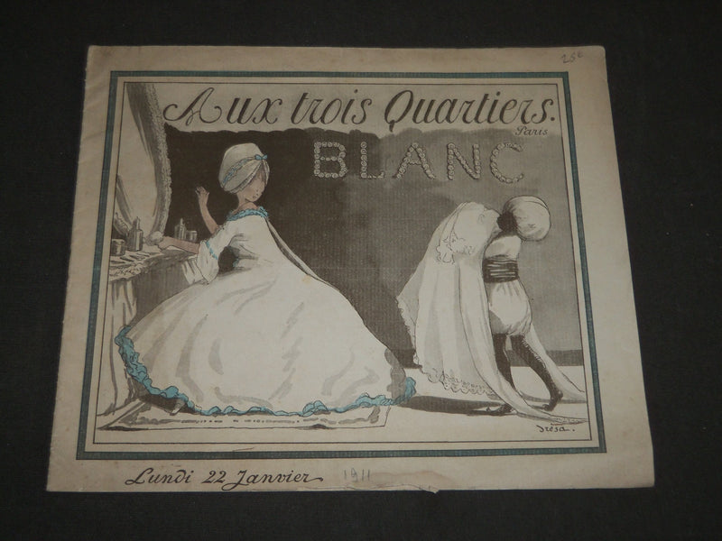 1911 JANUARY 22 AUX TROIS QUARTIERS BLANC FRENCH CATALOGUE - PARIS - FR 1060