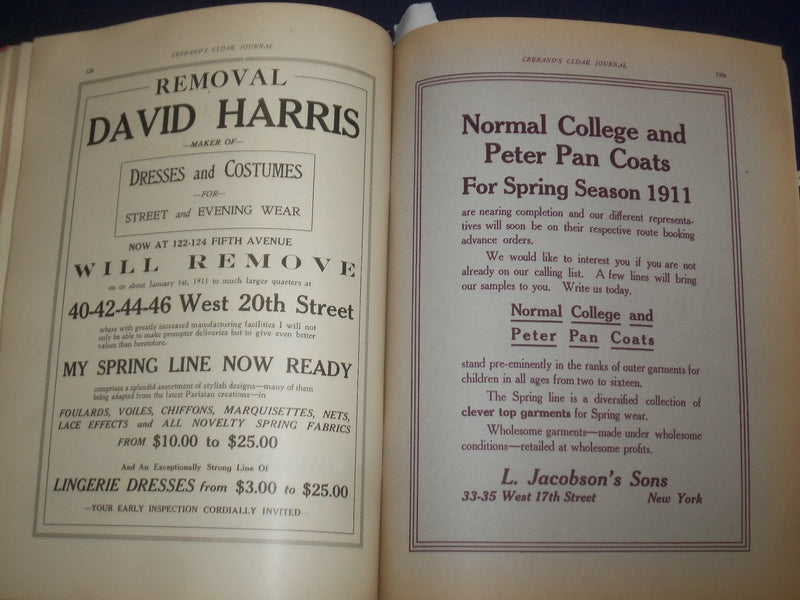 1910 DECEMBER CRERAND'S CLOAK JOURNAL - J 6010