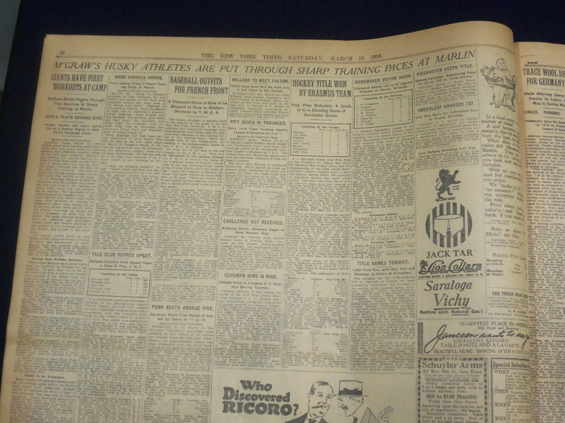 1918 MARCH 16 NEW YORK TIMES - MOSCOW CONGRESS RATIFIES PEACE - NT 8152