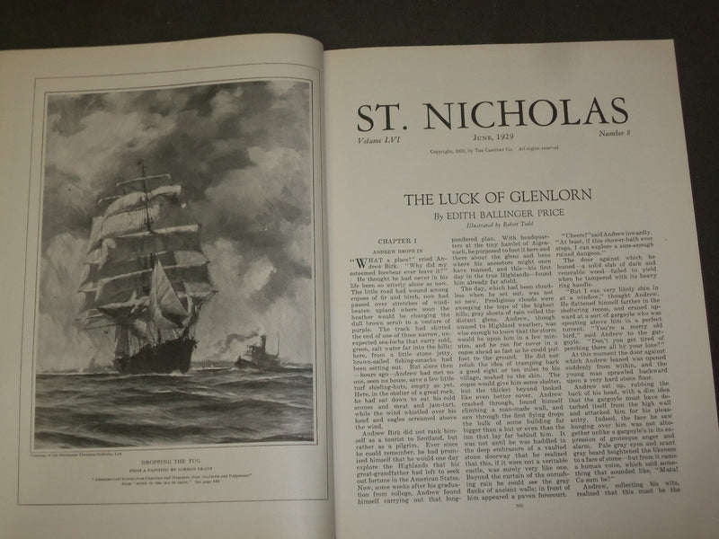 1929 JUNE ST. NICHOLAS MAGAZINE - ILLUSTRATIONS, STORIES & ADS - B 5048