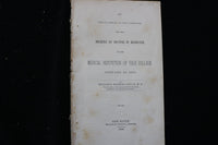 1856 YALE COLLEGE DOCTOR OF DEGREE IN MEDICINE ADDRESS SOFTCOVER BOOK - K 2892