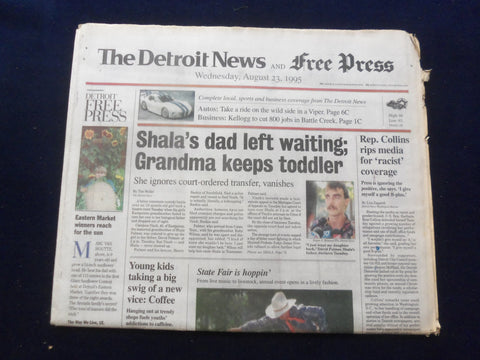 1995 AUG 23 DETROIT NEWS/FREE PRESS NEWSPAPER-SHALA'S DAD LEFT WAITING - NP 7211