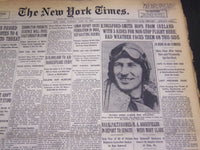 1930 JUNE 24 NEW YORK TIMES - KINGSFORD-SMITH HOPS FROM IRELAND - NT 4938