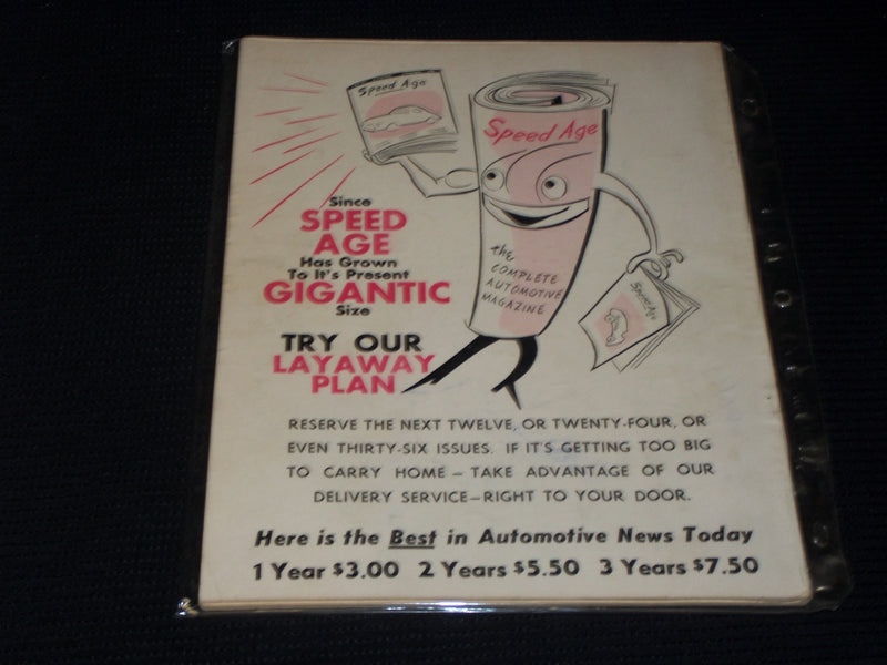 1953 JANUARY SPEED AGE MAGAZINE - NICE RACING FRONT COVER - E 1993