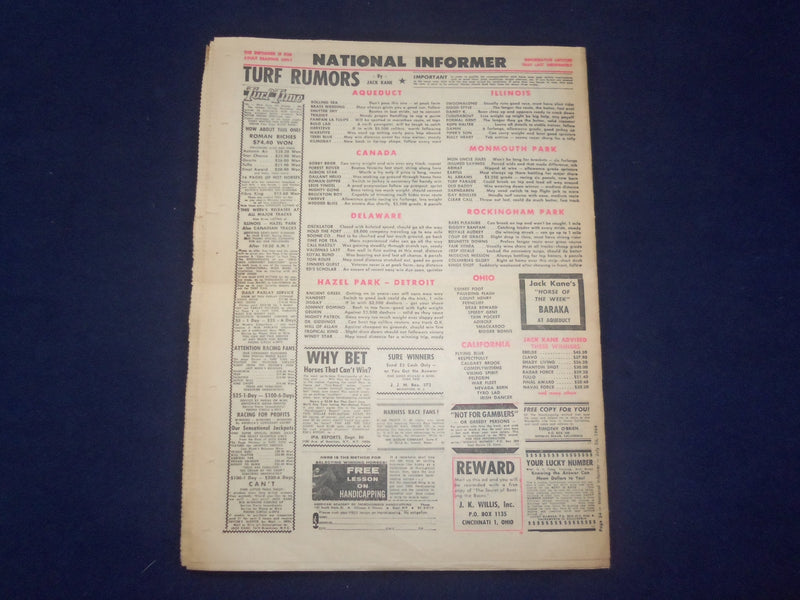 1964 JULY 26 NATIONAL INFORMER NEWSPAPER - CLERGY OK TO GET MARRIED? - NP 6912