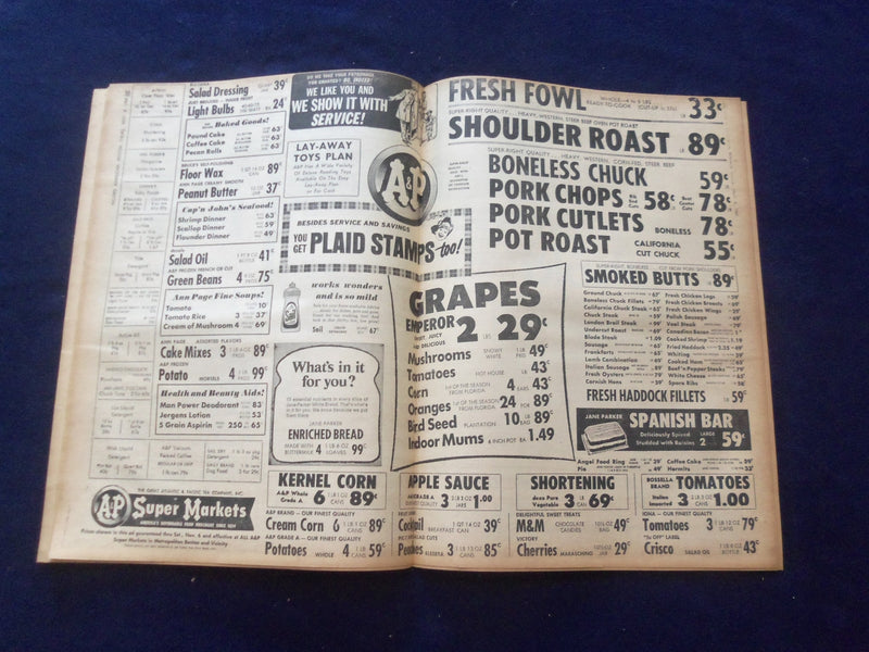 1965 NOV 4 BOSTON RECORD AMERICAN NEWSPAPER-VOLPE TAX PLAN VICTORY NEAR -NP 6316