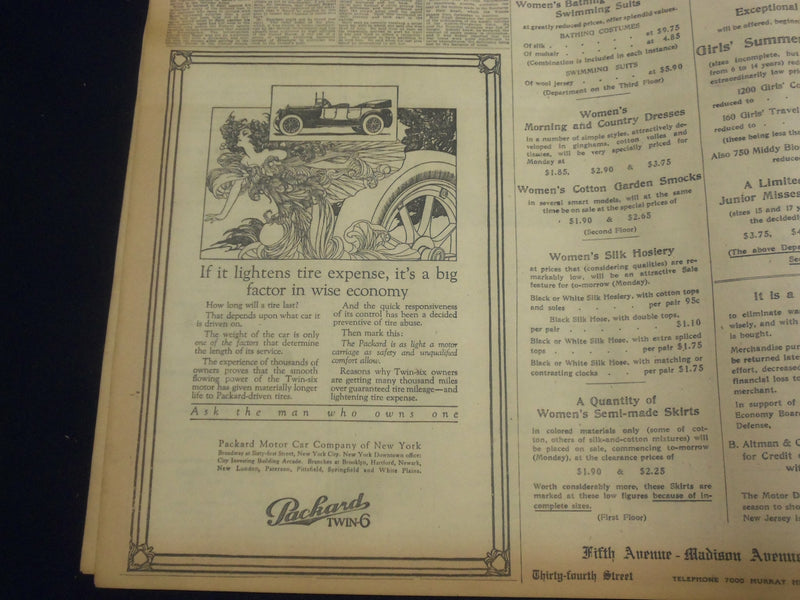 1917 JULY 22 NEW YORK TIMES - DRAFT MASTER SHEETS COMPLETED - NT 9316