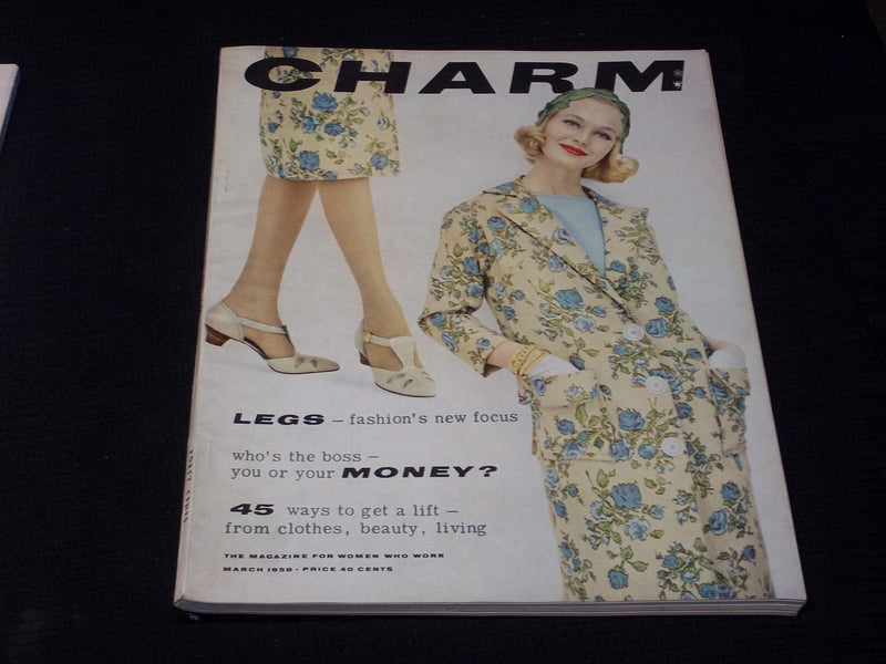 1958 MARCH CHARM MAGAZINE VERY NICE FASHION FRONT COVER & CONTENT - E 2086