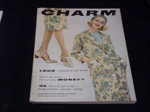 1958 MARCH CHARM MAGAZINE VERY NICE FASHION FRONT COVER & CONTENT - E 2086