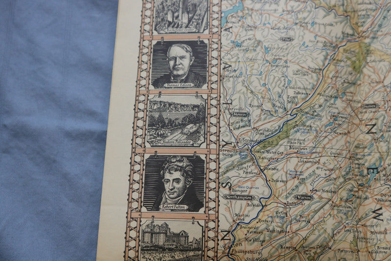 1939 THE REACHES OF NEW YORK CITY FOLDING MAP - K 3207