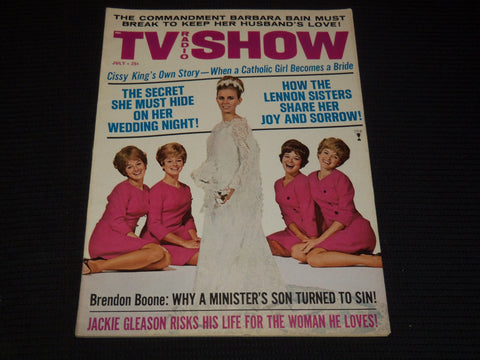 1968 JULY TV RADIO SHOW MAGAZINE - THE LENNON SISTERS COVER - E 12505