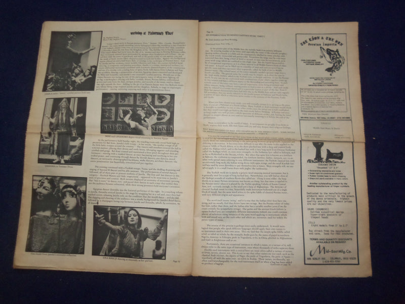 1976 HABIBI NEWSPAPER - VOLUME 3, NUMBER 8 - MIDDLE EASTERN DANCE/MUSIC- NP 6857
