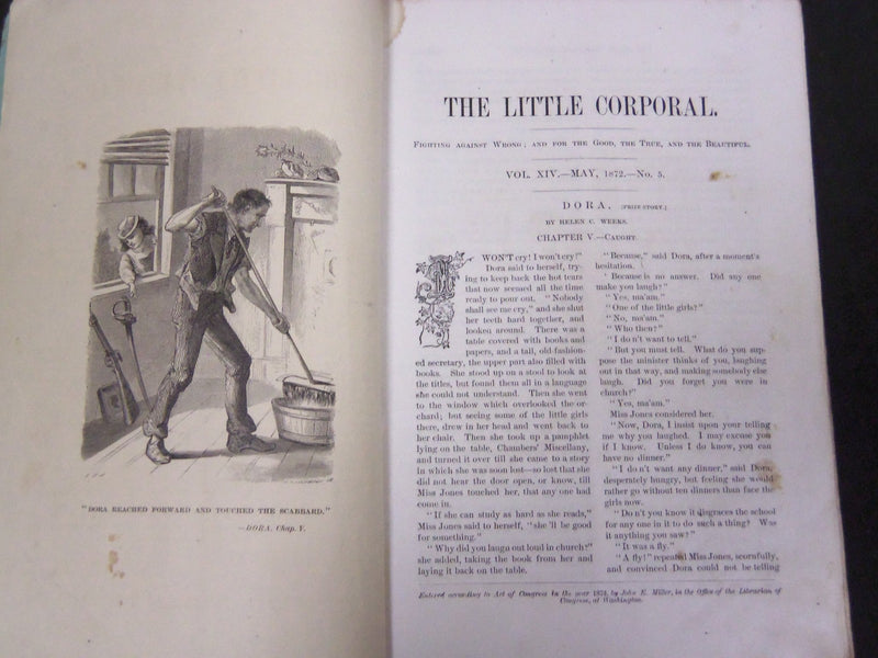 1870-1874 THE LITTLE CORPORAL MAGAZINE FOR BOYS & GIRLS LOT OF 32 - WR 379