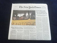2022 APRIL 22 NEW YORK TIMES - PUTIN PROCLAIMS FALL OF MARIUPOL, FIGHT GOES ON