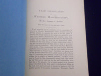 1885 YALE GRADUATES IN WESTERN MASSACHUSETTS BY ALPHEUS C. HODGES - SP 2611