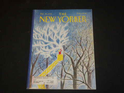 1993 DECEMBER 20 THE NEW YORKER MAGAZINE - ILLUSTRATED COVER - NY 1614