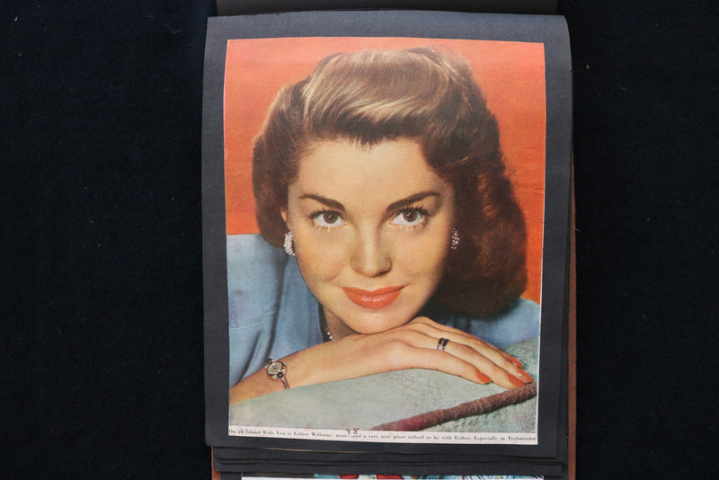 1948-1950 MOVIE STARS SCRAPBOOK - ELIZABETH TAYLOR - KATHERINE HEPBURN - E 24950