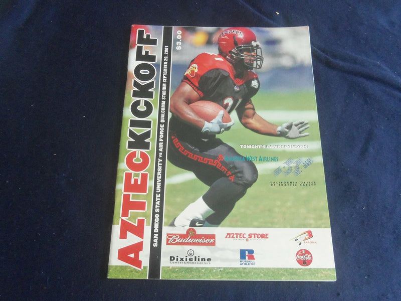 2001 SEP 29 FOOTBALL PROGRAM - SAN DIEGO STATE UNIVERSITY VS AIR FORCE- SP 1218X