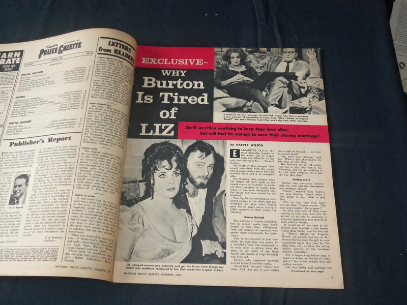 1967 OCT THE NATIONAL POLICE GAZETTE MAGAZINE - LYNDON JOHNSON - VIETNAM- B 5730