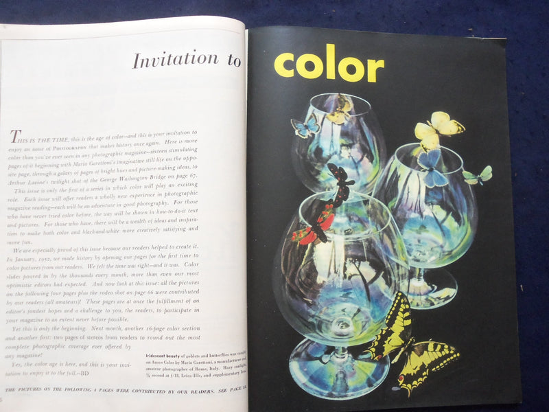 1953 JULY PHOTOGRAPHY MAGAZINE - PHILIPE HALSMAN - ABC'S OF COLOR - SP 4781J
