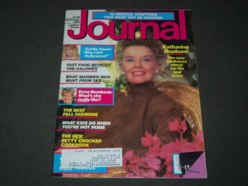 1986 SEPTEMBER LADIES' HOME JOURNAL MAGAZINE - KATHARINE HEPBURN COVER - B 3139