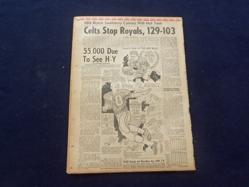 1965 NOV 20 BOSTON RECORD AMERICAN NEWSPAPER-MAYOR DEFENDS POVERTY CORPS-NP 6305