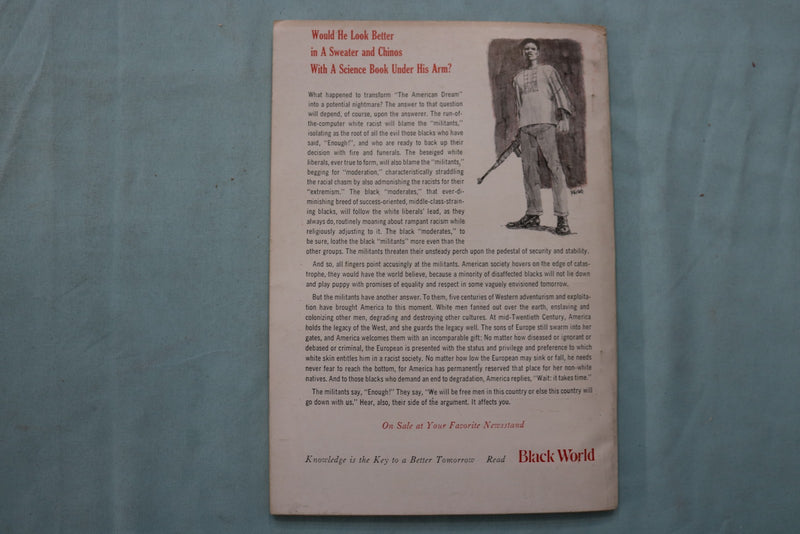 1972 JANUARY BLACK WORLD MAGAZINE - LEON DAMAS COVER - K 3353
