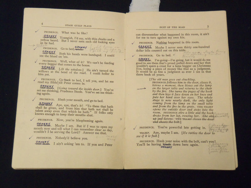 1923 DUST OF THE ROAD STAGE GUILD PLAYS BOOKLET BY KENNETH GOODMAN - K 2033