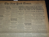 1927 MAY 28 NEW YORK TIMES - LINDBERGH THRILLS PARIS IN AIR STUNTS - NT 9553